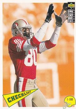 Jerry Rice CL San Francisco 49ers 1996 Upper Deck Collector's Choice NFL Checklist: 1-188 #374